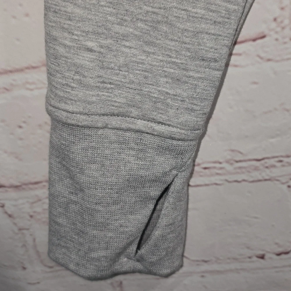 Victorias Secret Victoria Sport Deep VNeck Gray Sweatshirt Hoodie Women Size S/M - Picture 5 of 12